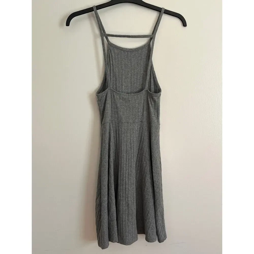 Forever 21 woman’s gray size S fit‎ and flare dress 95% cotton 5% spandex